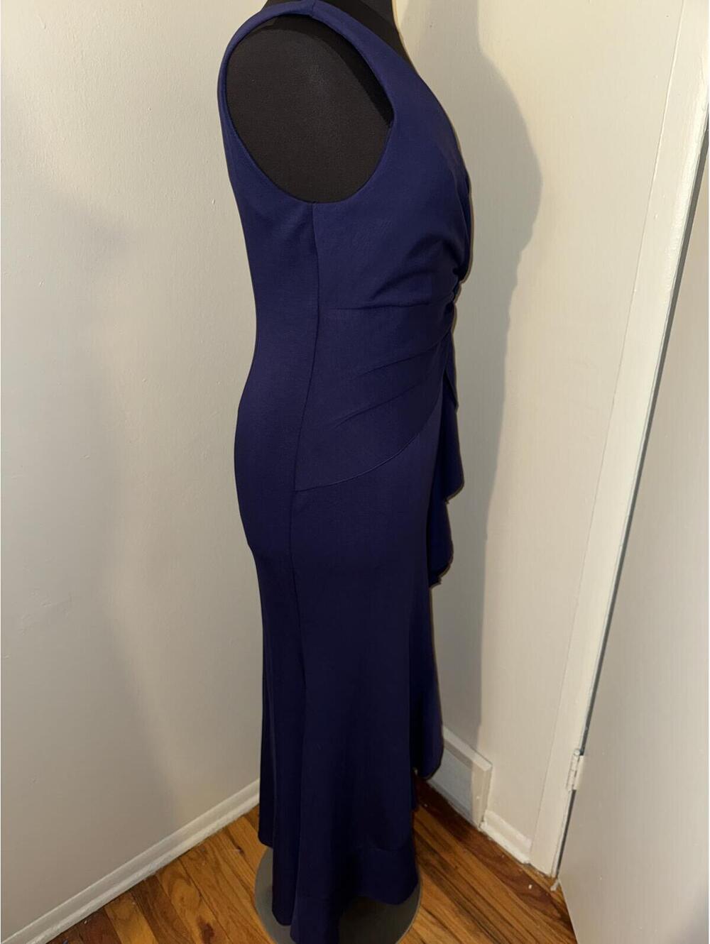 LSISI Navy Blue Ruffle Hem Formal Maxi Dress XL NWT - Picture 8 of 8